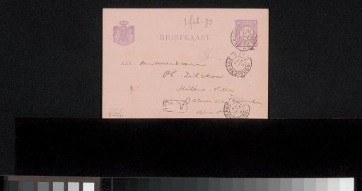 Postcard to Philip Zilcken