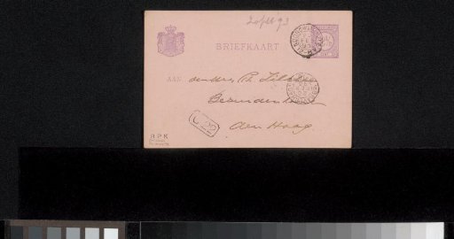 Postcard to Philip Zilcken