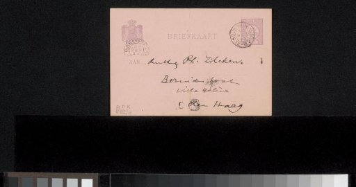 Postcard to Philip Zilcken