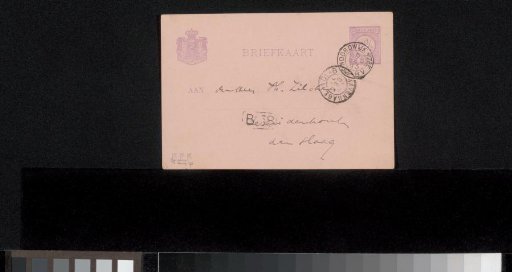 Postcard to Philip Zilcken