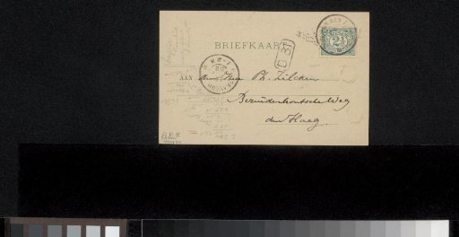 Postcard to Philip Zilcken