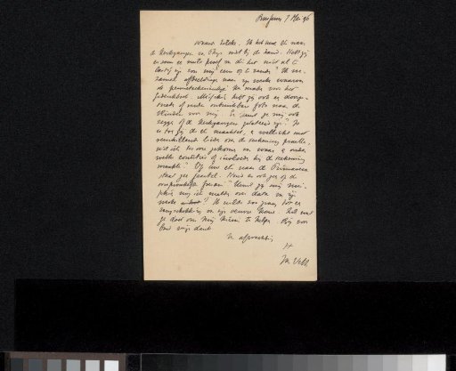 Letter to Philip Zilcken
