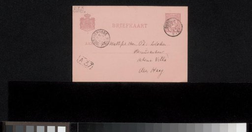 Postcard to Philip Zilcken