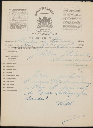 Telegram to Philip Zilcken