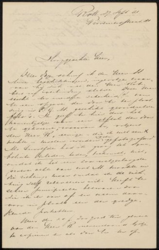 Letter to Philip Zilcken