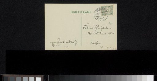 Postcard to Philip Zilcken