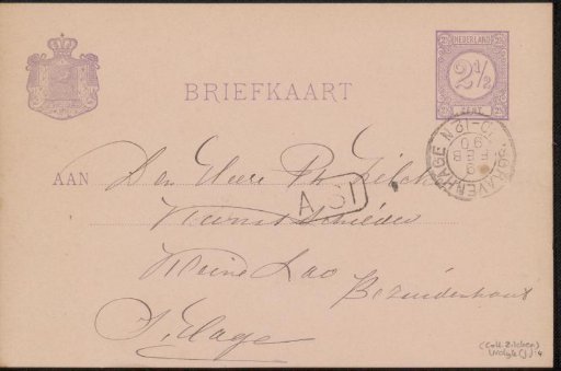 Postcard to Philip Zilcken