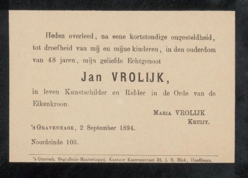 Death notice to Philip Zilcken