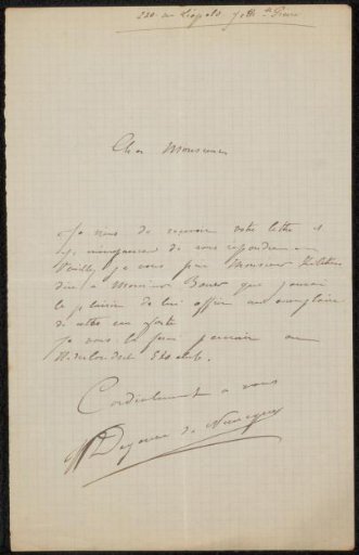 Letter to Philip Zilcken