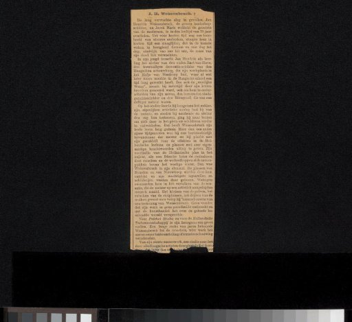 Newspaper clipping from the Philip Zilcken archive