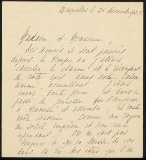 Letter to Philip Zilcken and Henriette Wilhelmina van Baak