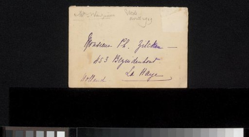 Envelope to Philip Zilcken
