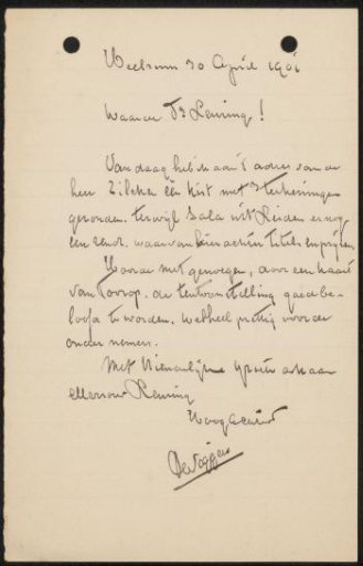 Letter to Willem Leuring
