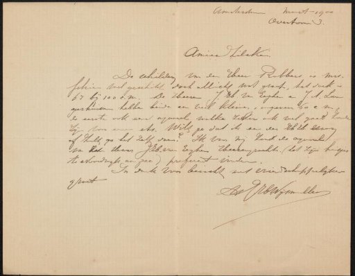 Letter to Philip Zilcken