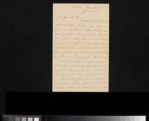 Letter to Philip Zilcken