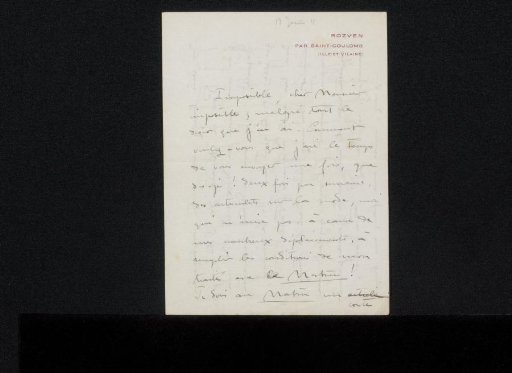 Letter to Philip Zilcken
