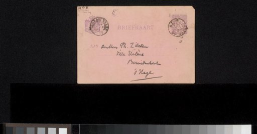 Postcard to Philip Zilcken