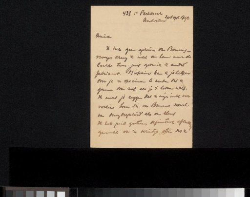 Letter to Philip Zilcken