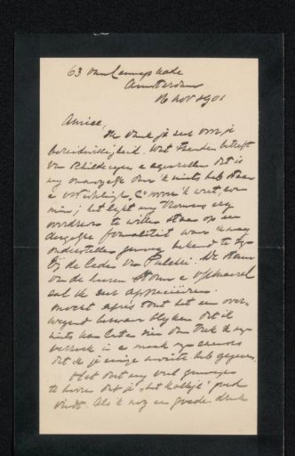 Letter to Philip Zilcken