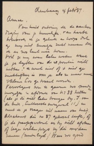 Letter to Philip Zilcken