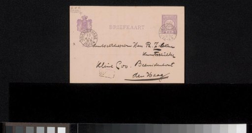 Postcard to Philip Zilcken