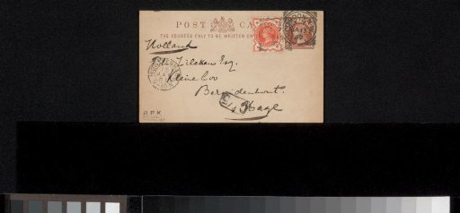 Postcard to Philip Zilcken