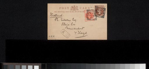 Postcard to Philip Zilcken