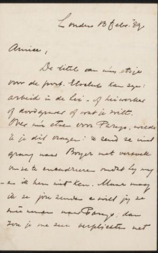 Letter to Philip Zilcken