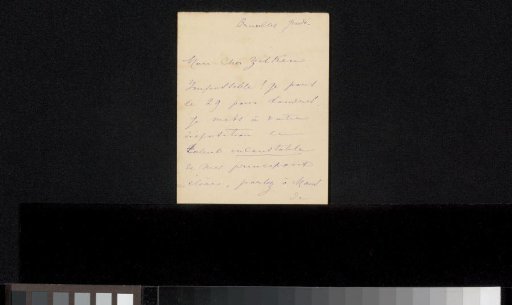 Letter to Philip Zilcken