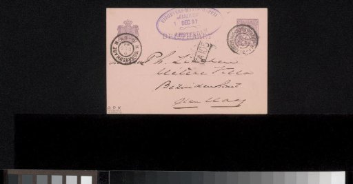Postcard to Philip Zilcken