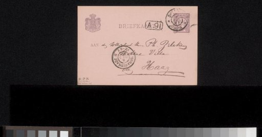 Postcard to Philip Zilcken