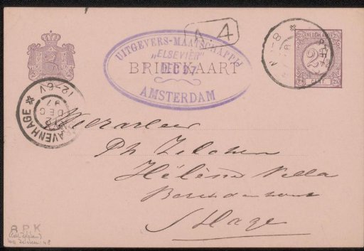 Postcard to Philip Zilcken