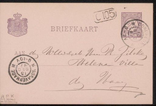 Postcard to Philip Zilcken