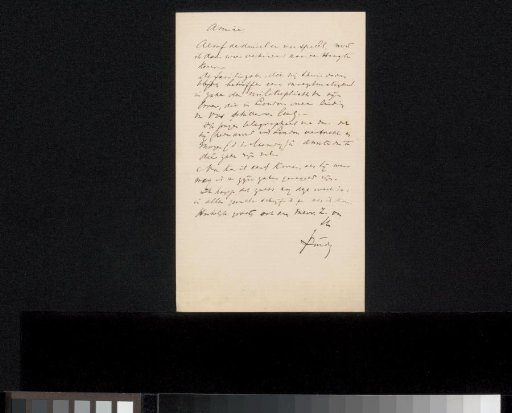 Letter to Philip Zilcken