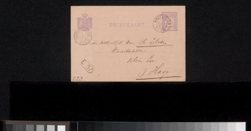 Postcard to Philip Zilcken