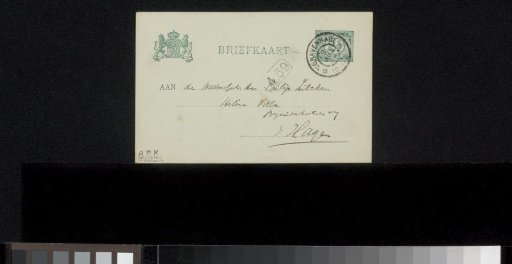 Postcard to Philip Zilcken