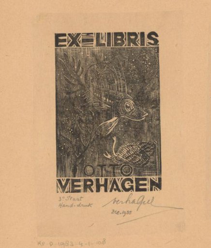 Ex libris of Otto Verhagen