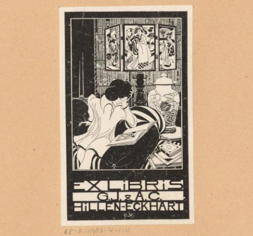 Ex libris of G.J. Hillen and A.C. Hillen-Eckhart