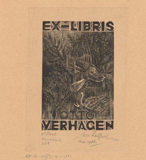 Ex libris of Otto Verhagen