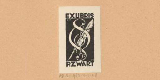 Ex libris of P. Zwart
