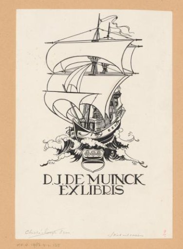 Ex libris of D.J. de Muinck