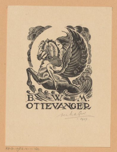 Ex libris of Bernard Ottevanger