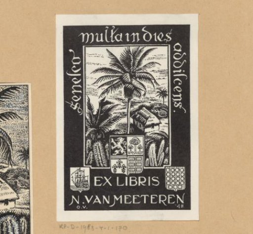 Ex libris of N. van Meeteren