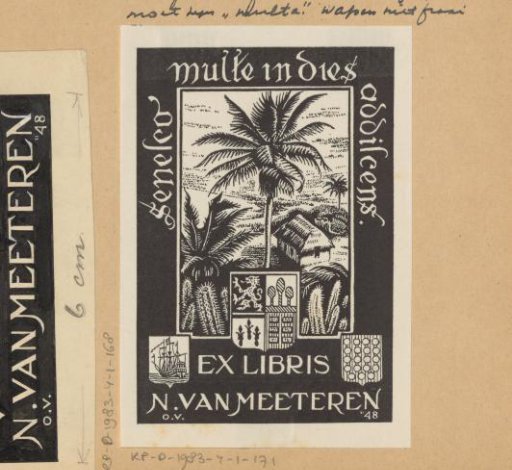 Ex libris of N. van Meeteren