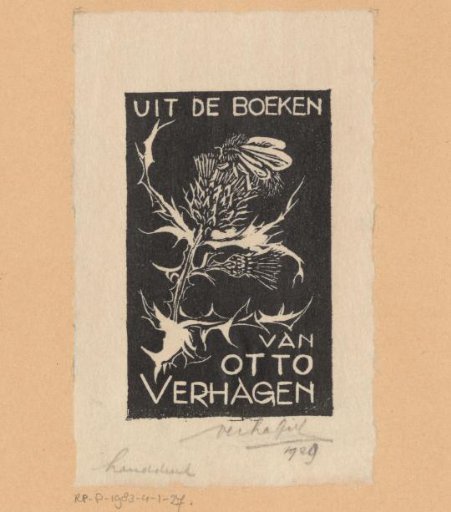 Ex libris of Otto Verhagen