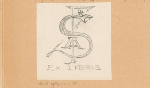 Design for an ex libris of F.A. Schaly