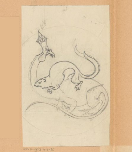Design for an ex libris of F.A. Schaly