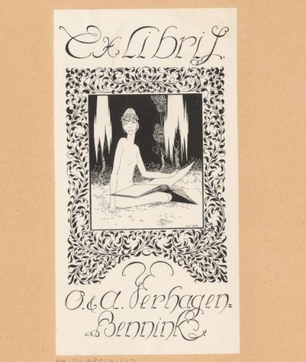 Ex libris of Otto Verhagen and Jantje Verhagen-Bennink