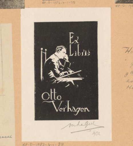 Ex libris of Otto Verhagen