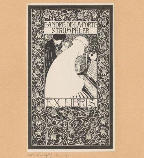 Ex libris of Elisabeth and André de la Porte-Strumphler